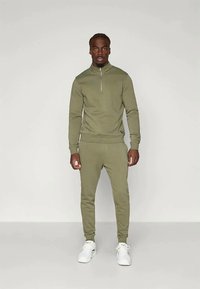 Björn Borg CENTRE HALF ZIP - Ikdienas džemperis - dusty olive