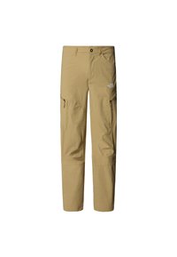 Beige outdoor pants featuring a zippered cargo pocket on each side, a buttoned waistband, and a soft, lightweight fabric texture.
