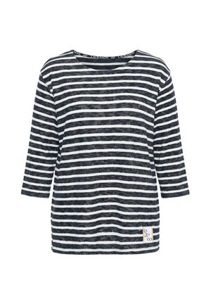 LAURASØN, RINGEL SWEATSHIRT, RUND HALS AUSSCHNITT, 3/4 ARM  - Sweatshirt - marine