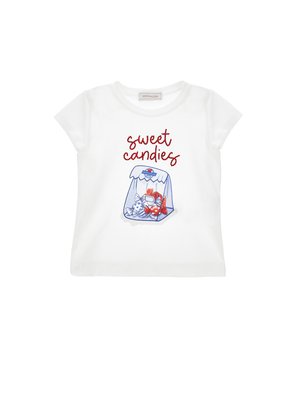 SWEET CANDY - Camiseta estampada - bianco