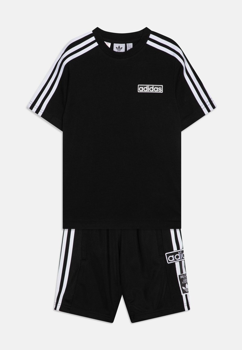 adidas Originals - ADI BREAK TEE KIDS UNISEX SET - Šorti - black/white, Palielināt