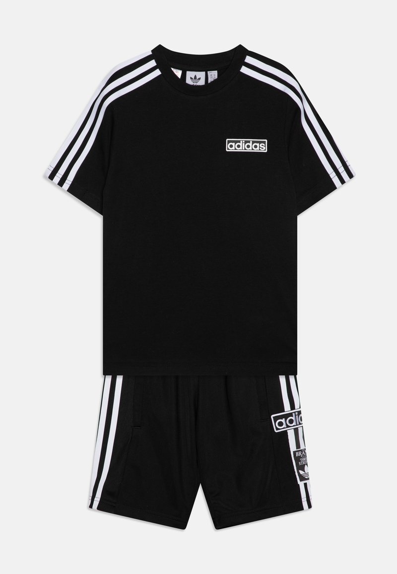 adidas Originals ADI BREAK TEE KIDS UNISEX SET - Shorts - black/white