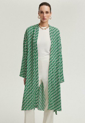 PATTERNED KIMONO - Summer jacket - green