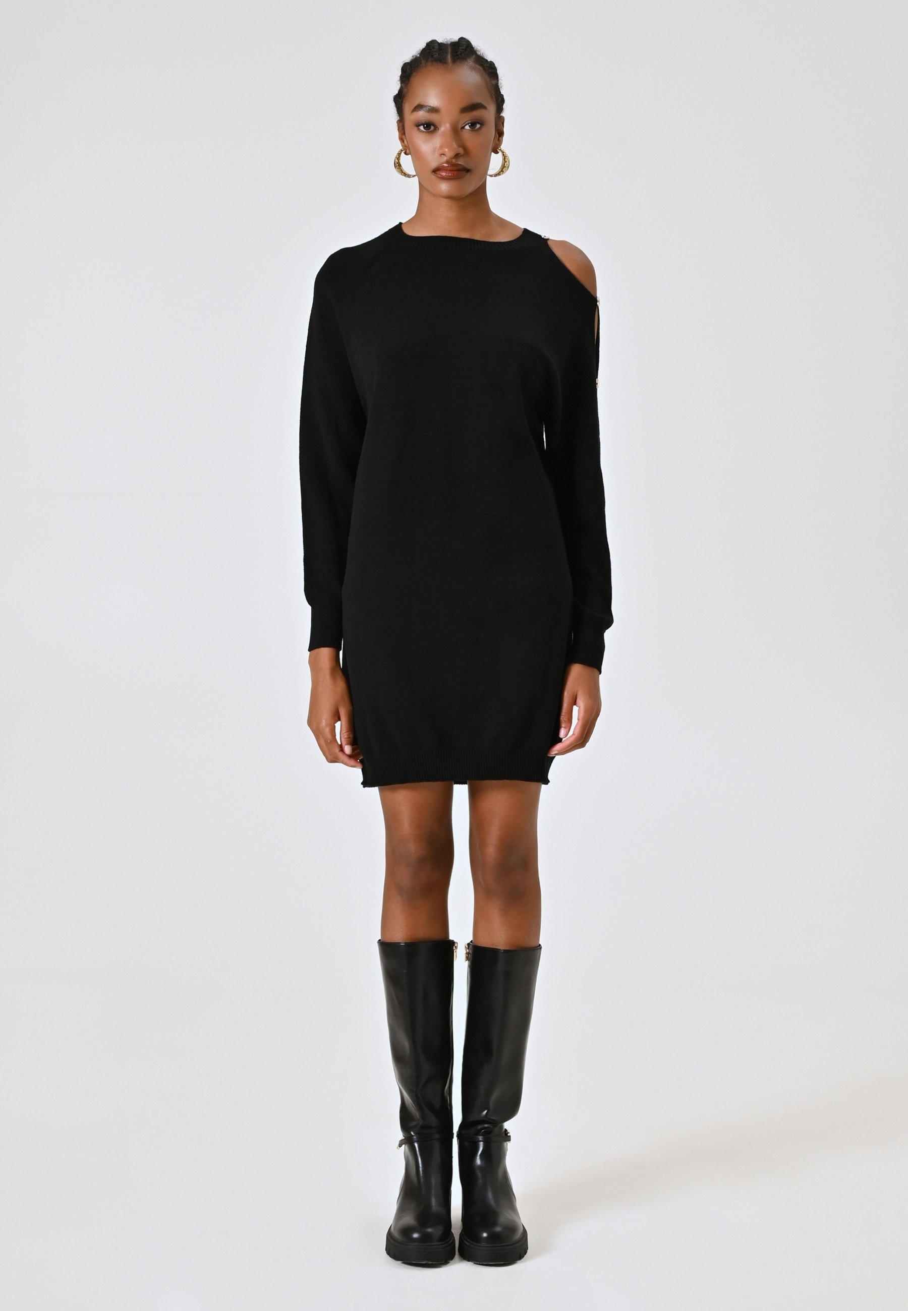 Rinascimento Vestito di maglina black/nero