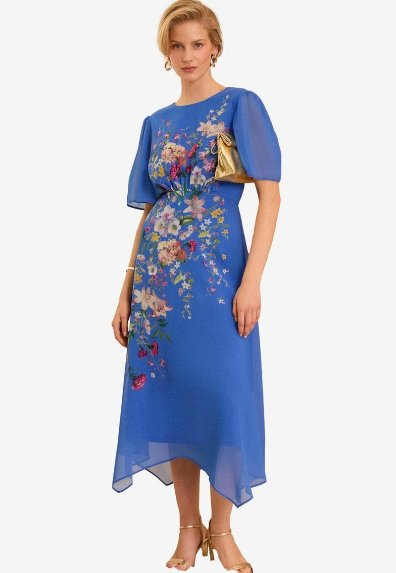 Love & Roses PLACEMENT FLUTTER REGULAR FIT - Denní šaty - blue