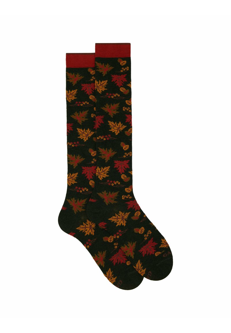 Gallo LONG WITH LEAF MOTIF - Calzettoni - foresta