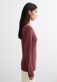 Marc O'Polo LONG SLEEVE BOAT NECK - Tops ar garām piedurknēm - deep ruby
