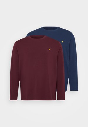 2 PACK - Top s dlhým rukávom - bordeaux/dark blue