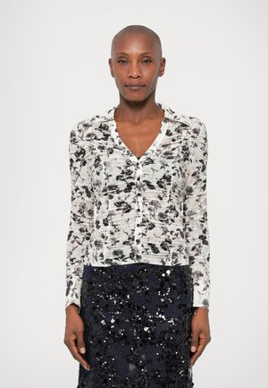 PORTIA FITTED - Button-down blouse - white/black