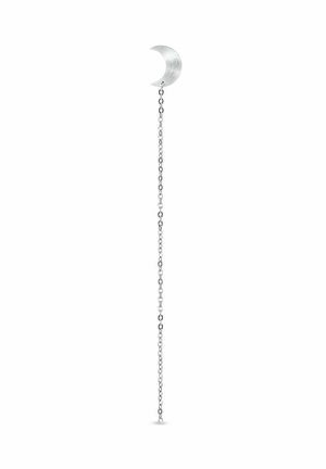 HALF MOON CHAIN STUD RIGHT - Single earring - silver coloured