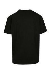 Zwarte t-shirt met korte mouwen, gemaakt van zachte katoenstof, heeft een ronde hals en een relaxed fit ontwerp zonder grafische elementen.