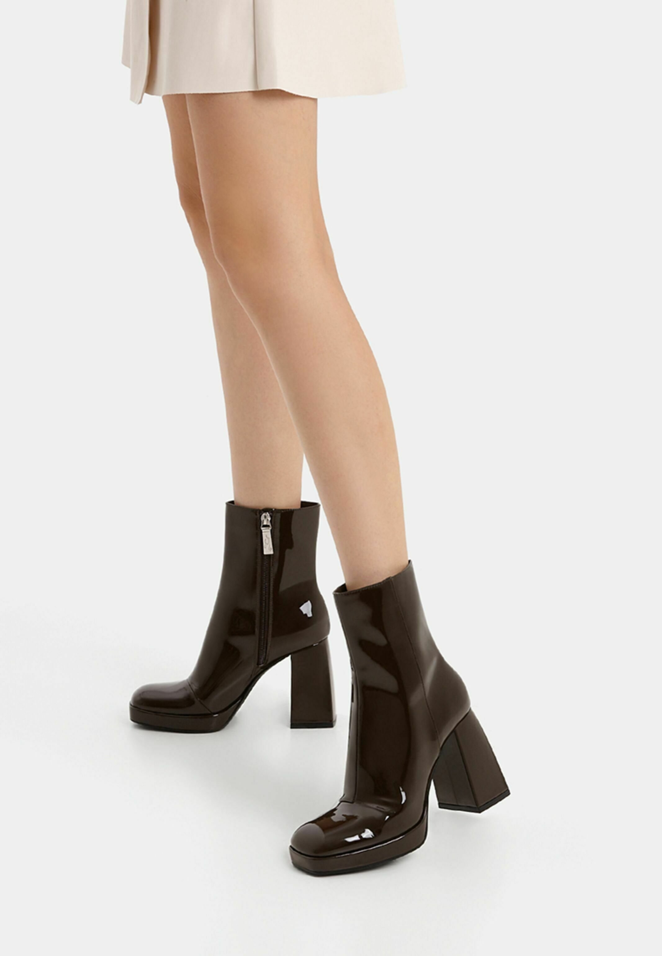 Nouveau Haut en Cuir Synthétique Talon Bloc Bottes Hautes Night Club Pointure Chaussures Nouveau Haut en Cuir Synthétique Talon Bloc Bottes Hautes Night Club Pointure Chaussures