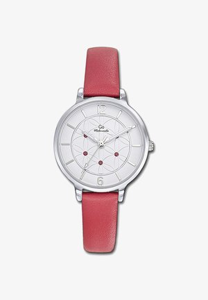 Go Girl Only, DAMEN LEDER ANALOGUHR MINERALGLAS ROT - Watch - silberfarben