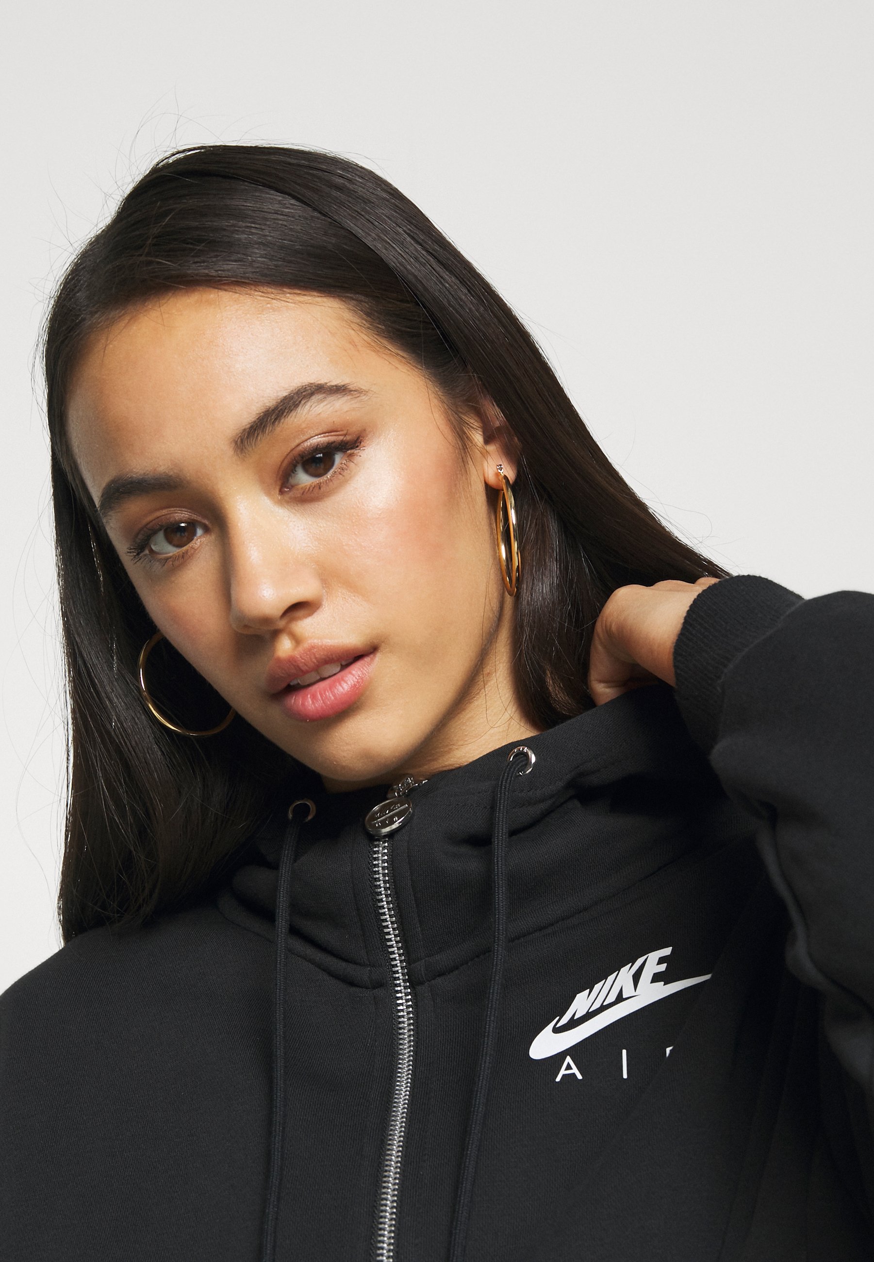 Nike Sportswear AIR HOODIE Sweatjacke blackice silver Nike Sportswear AIR HOODIE Sweatjacke blackice silver