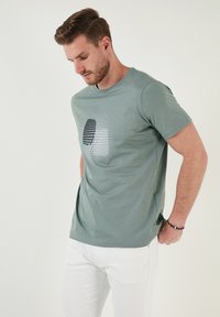 Buratti Apdrukāts T-krekls - light green
