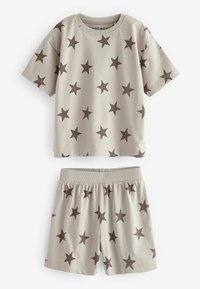 Next 3 PACK  REGULAR FIT SET - Pyžamová súprava - brown cream stars