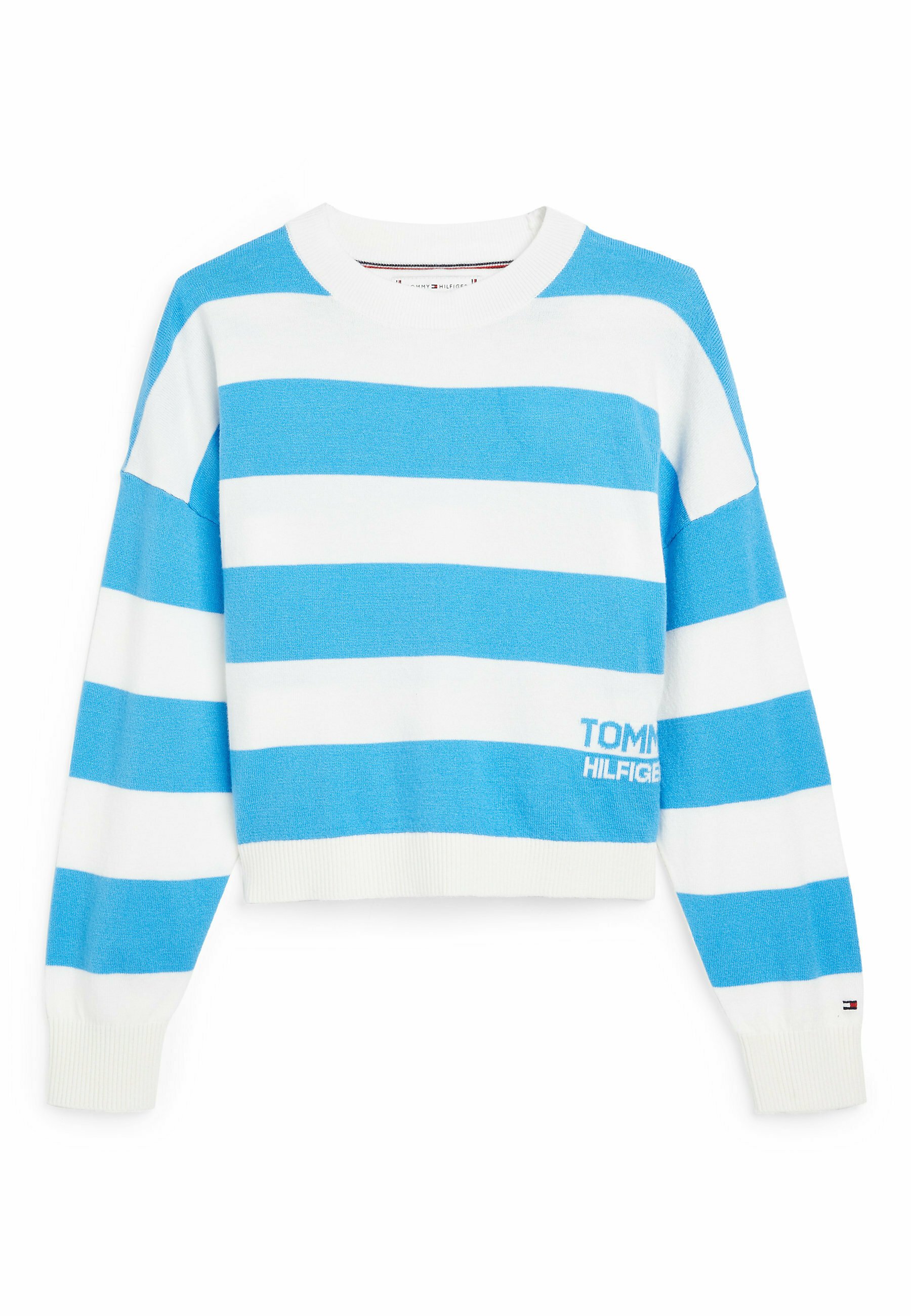 Tommy Hilfiger STRIPE - Maglione - blue crush white/celeste - Zalando.it