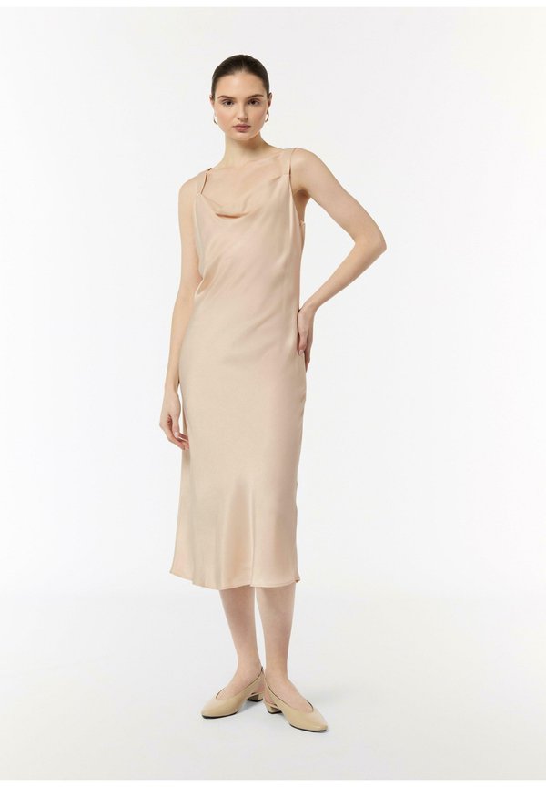 MIT WASSERFALL-AUSSCHNITT - Cocktailkleid/festliches Kleid - beige