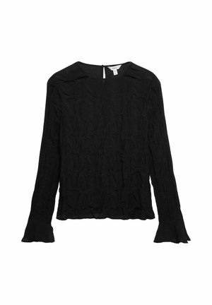 CREW NECK LONG SLEEVE - Bluse - black