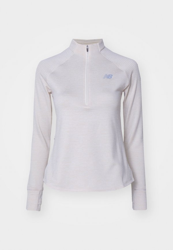 ATHLETICS GRID 1/2 ZIP - Long sleeved top - beige4