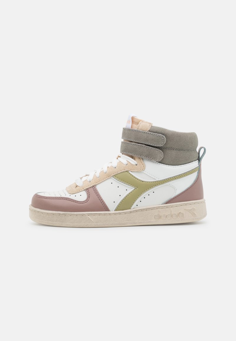Diadora MAGIC BASKET MID ICONA - Sapatilhas de cano alto - white/antler/flint gray