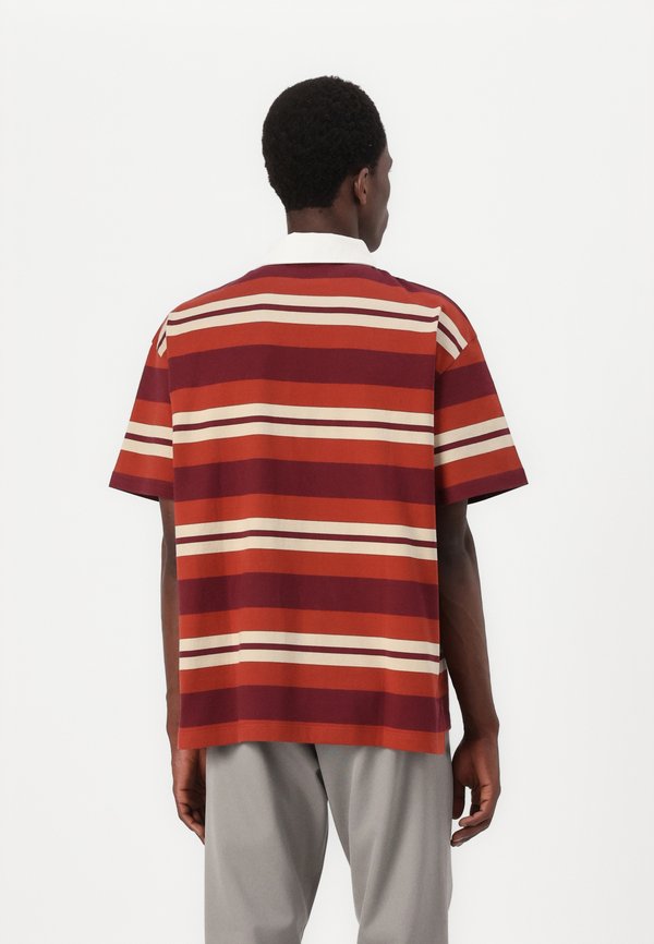 STRIPED RUGBY  - Polo shirt - burnt henna2