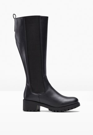 Stivali con plateau - black