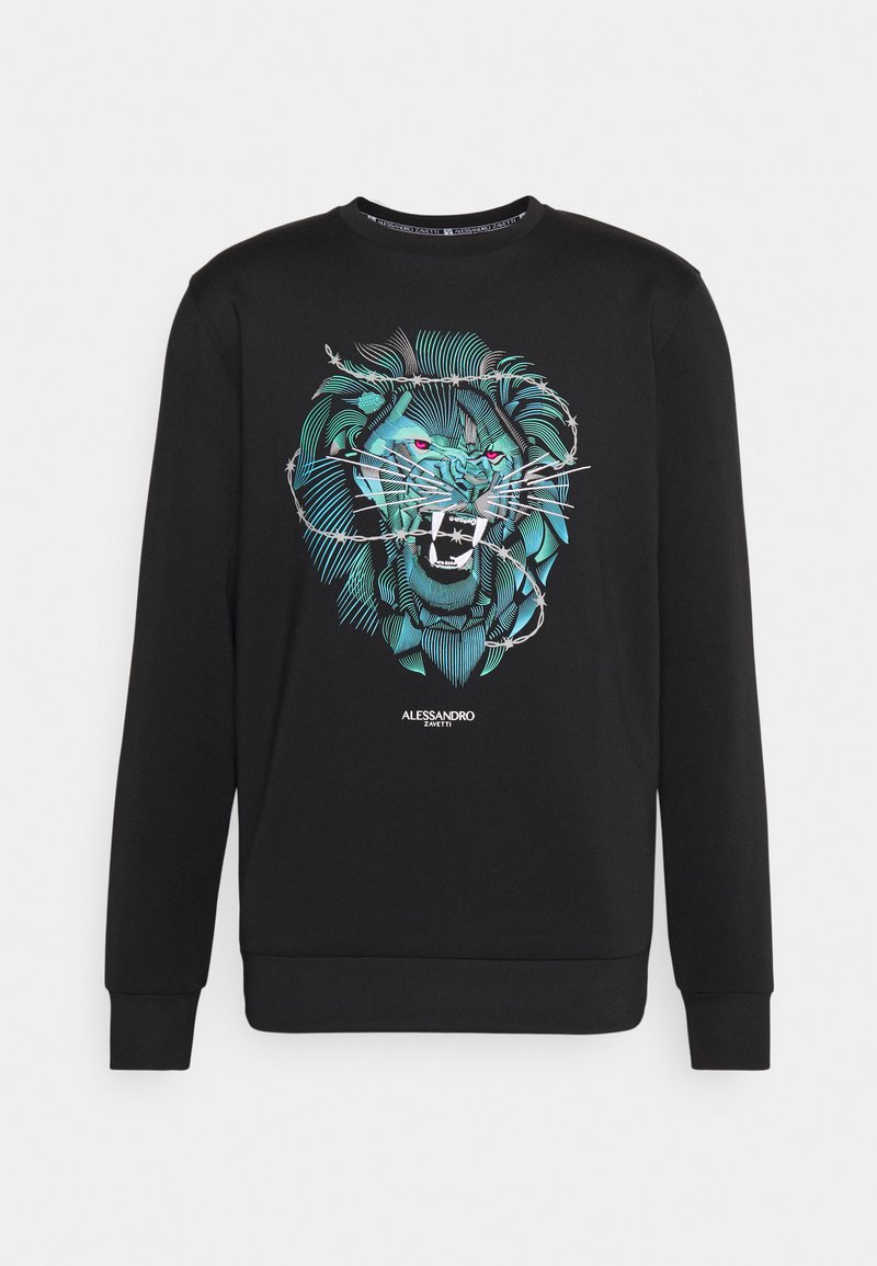 Alessandro Zavetti LION BARBED WIRE - Sweatshirt - black - Zalando.co.uk