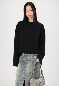 Weekday OVERSIZED LONG SLEEVE - Langærmet T-shirt - black