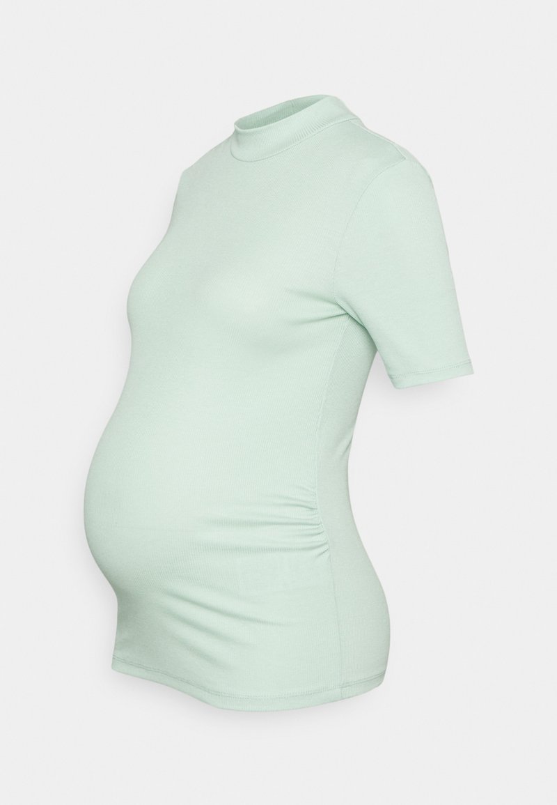 Pieces Maternity PMBIRDIE T NECK - T-shirt básica - silt green