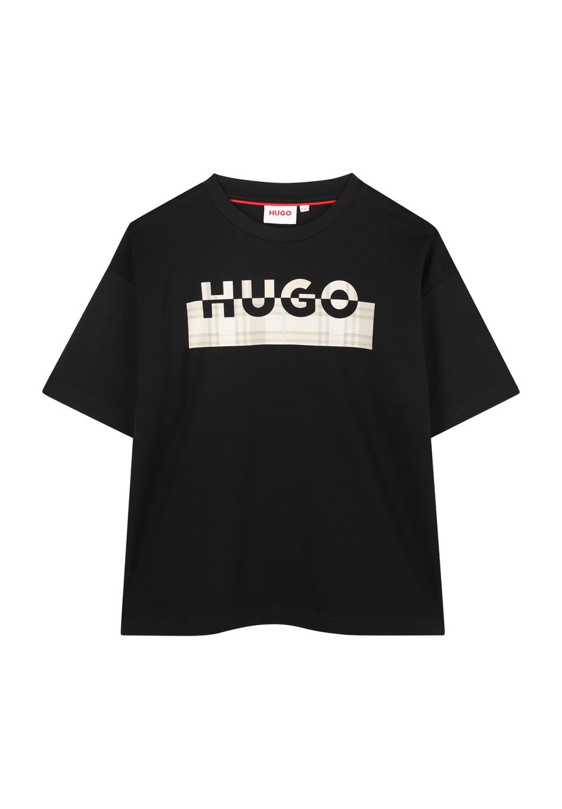 HUGO Kids T-shirt print zwart