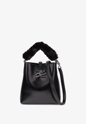 KARL LAGERFELD, K/AUTOGRAPH DROP SMALL SHINY - Дамска чанта - black-gunmetal