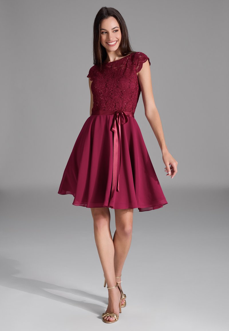 Swing Cocktail dress / Party dress - dark red/bordeaux - Zalando