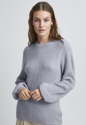 b.young BYMONALISE JUMPER - Striktrøje - icelandic blue melange