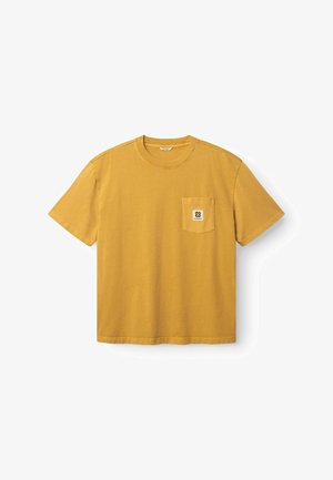 Gabba, GABNIGEL WIX PKT BOXY HOUR SS T-SHIRT - Základné tričko - mustard yellow