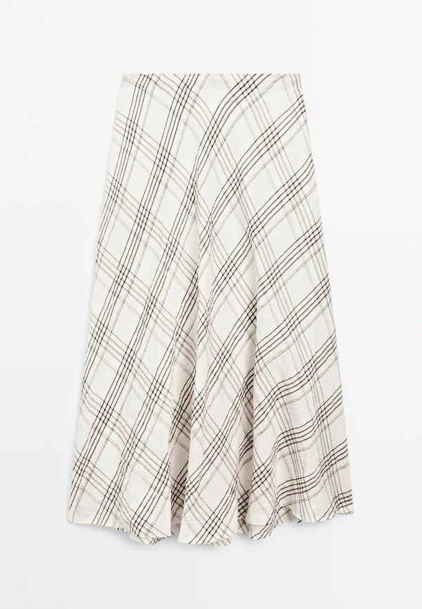 FLOWING CHECK - Maxi skirt2