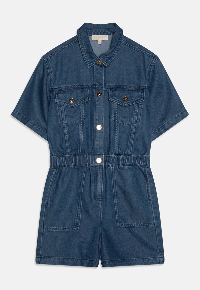 Michael Kors Kids - SHORT SLEEVED ALL IN ONE - Overal - denim blue, Zväčšiť