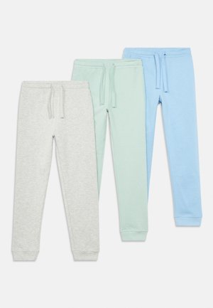 Friboo UNISEX 3 PACK  - Joggebukse - light green/light blue/mottled light grey