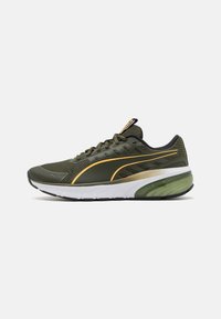 Unselected, dark olive/sun stream/black