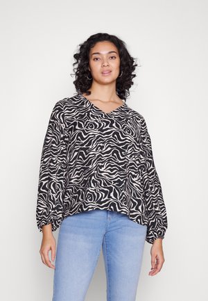 Object Curve OBJLEONORA V-NECK  - Μπλούζα - black