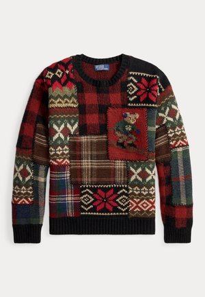 POLO BEAR PATCHWORK SWEATER - Pulóver - black