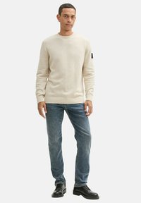 TOM TAILOR TTMARVIN Straight - Tiesaus kirpimo džinsai - mid stone green cast denim