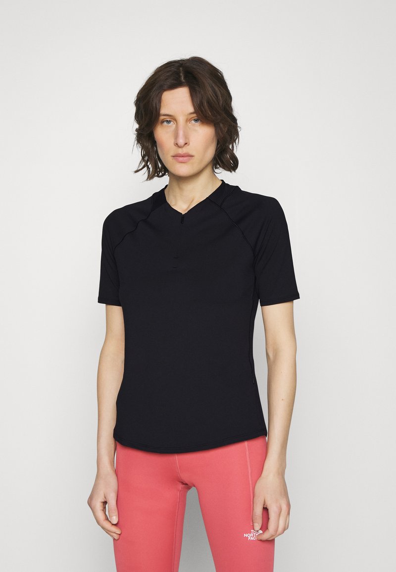 Athleta SUNCHASER TEE Sport Tshirt black/schwarz Zalando.de