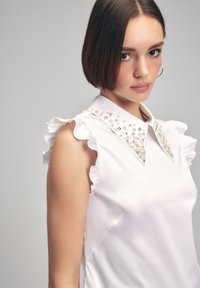 adL STONE COLLAR - Bluse - white