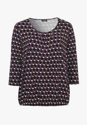 RUNDHALS 3/4 ARM DRUCK - Blouse - schwarz multicolor