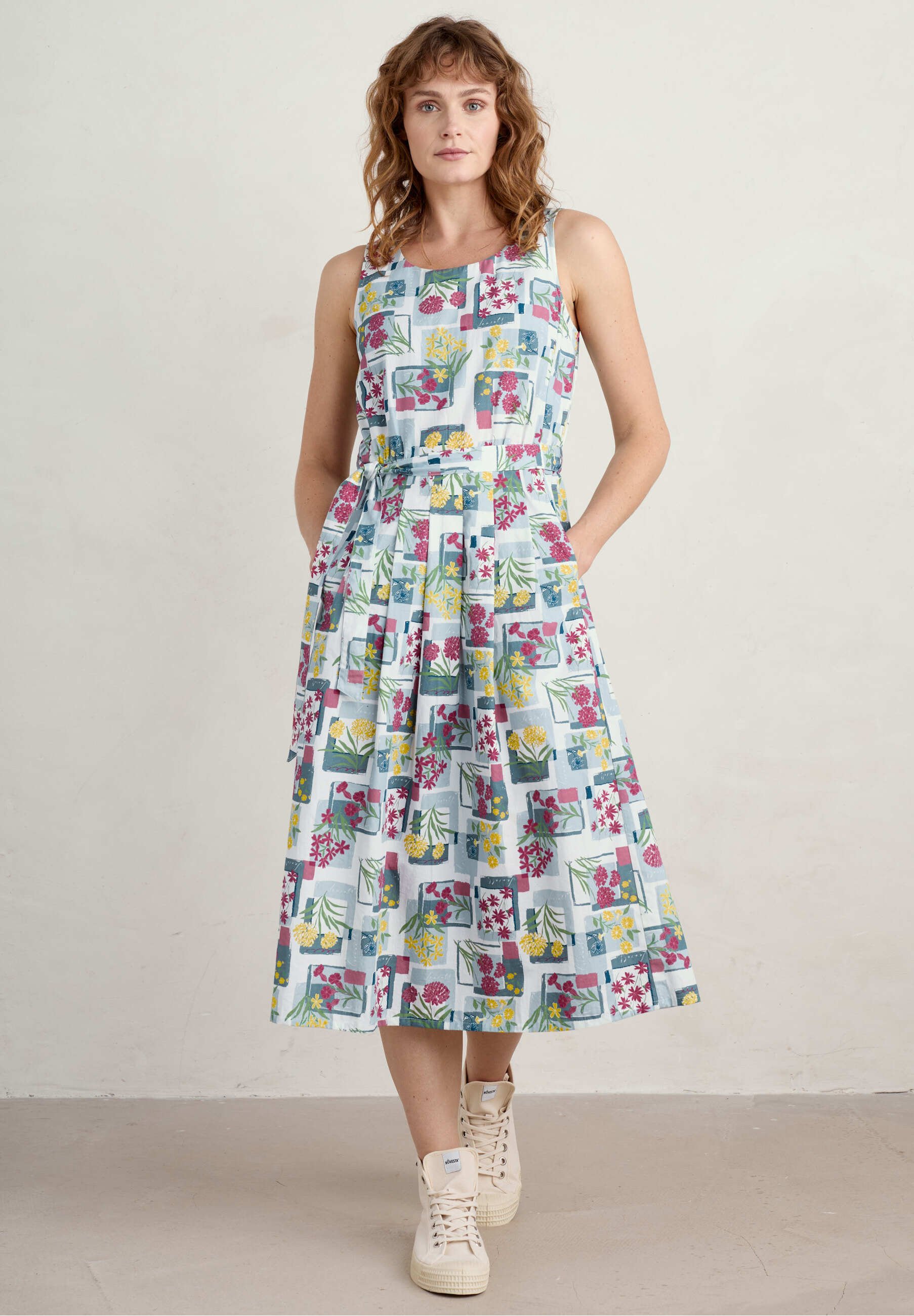 Bleu glacé | Marian Lenzing Ecovero - Robe portefeuille | FR