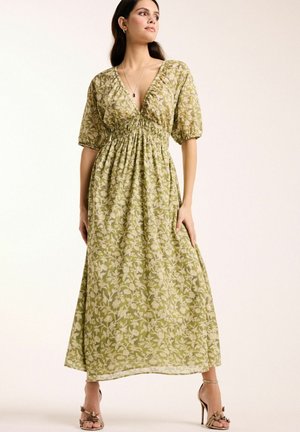 SHIRRED - REGULAR FIT - Rochie maxi - green