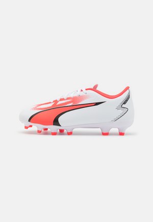 Puma ULTRA PLAY FG/AG JR UNISEX - Voetbalschoenen voor harde ondergrond - white/black/fire orchid