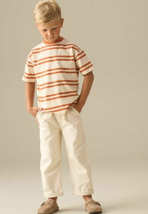 Angel & Rocket, REGULAR FIT - THEO STRIPE TEXTURED T-SHIRT - Print T-shirt - orange