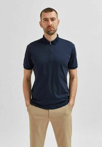 Selected Homme - SLHFAVE ZIP - Poloskjorter - sky captain Miniatyrbilde 1